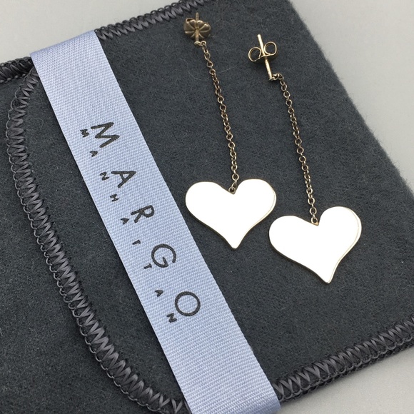 MARGO MANHATTAN Sterling Silver Heart Earrings - Solid Hearts